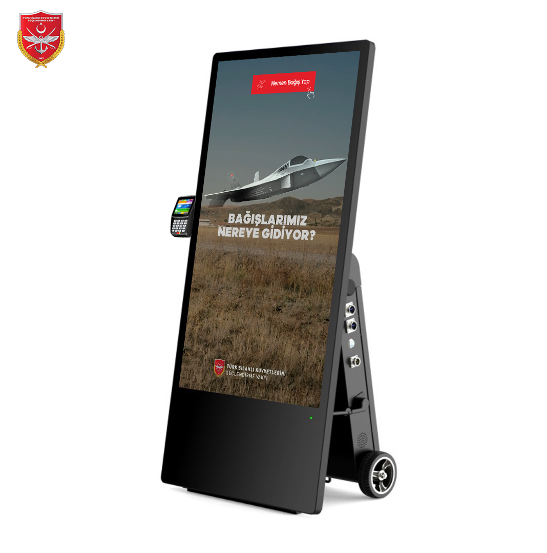 Şarjlı ve taşınabilir kiosk